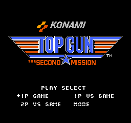 Top Gun - The Second Mission Title Screen